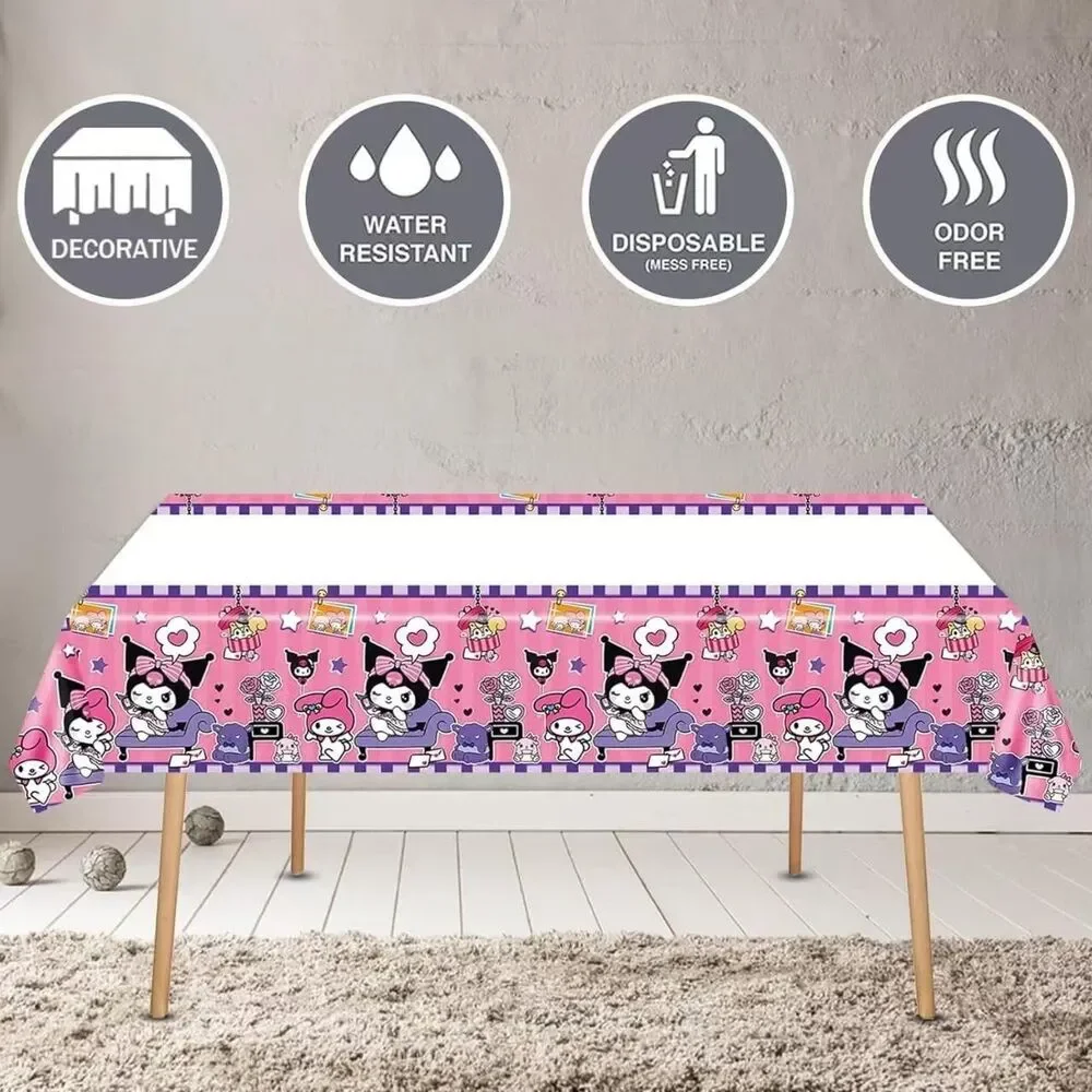 Kuromi Birthday Party Supplies, Party Decorations Set Include Banner, Backdrop,